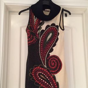 High collared midi dress